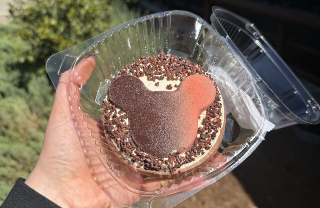 Gluten-free Mickey Mouse dessert at Walt Disney World, enjoyed by celiac travel advisor Kat Ward