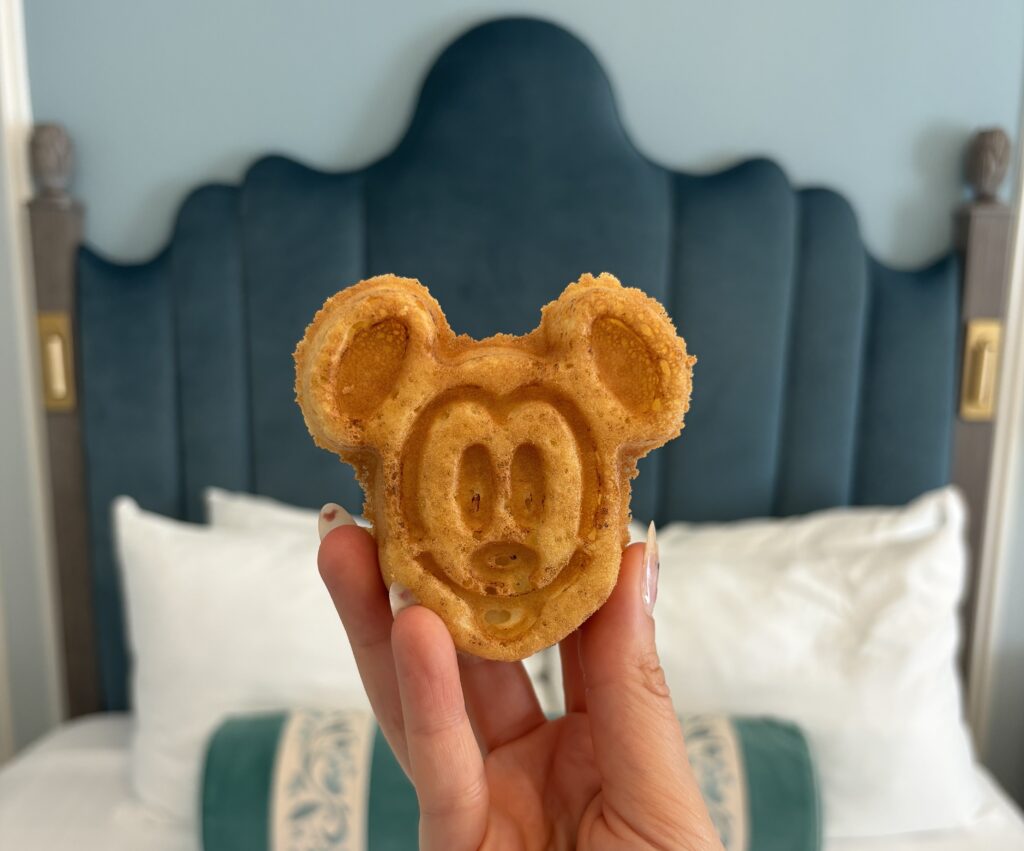 Gluten-free Mickey waffle at a Walt Disney World resort, celiac Disney dining