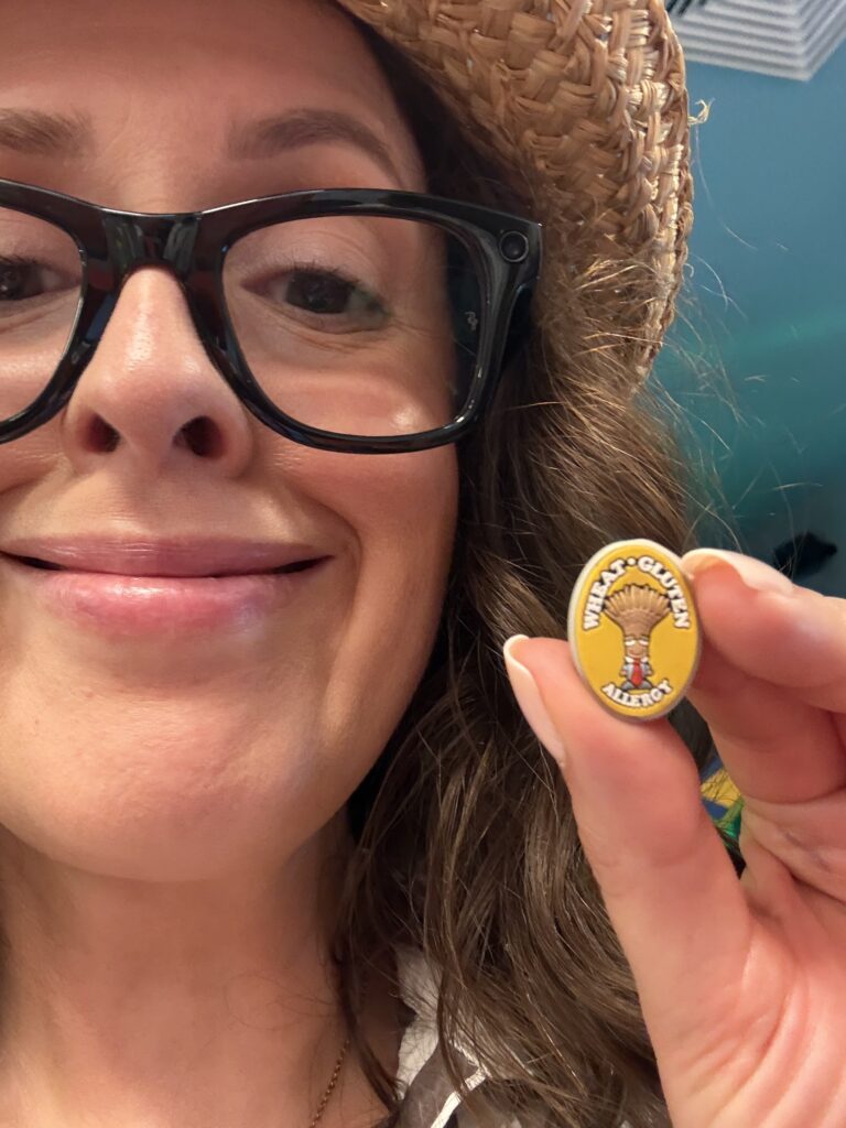Wheat and gluten allergy charm used in kids club at an all-inclusive resort in Mexico